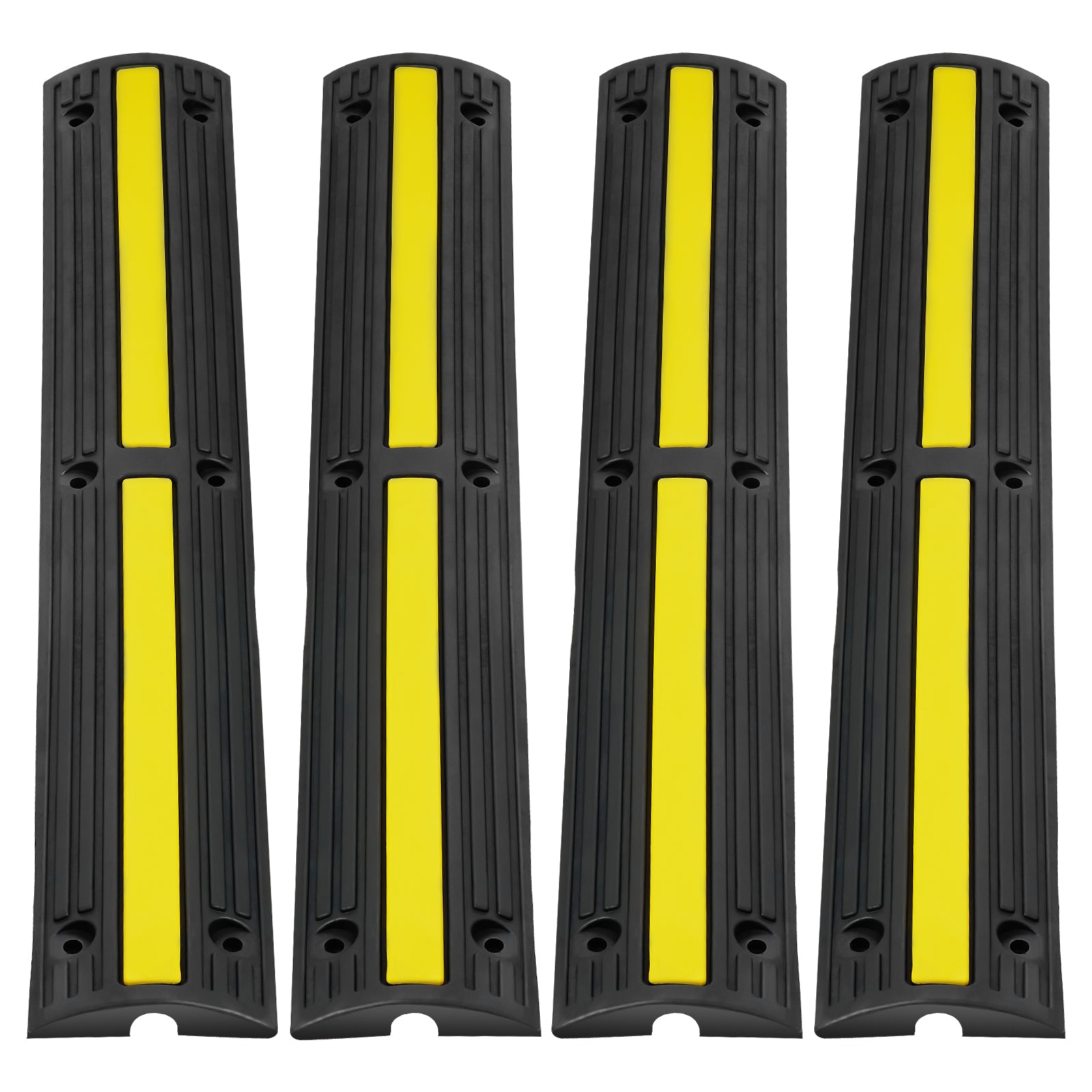 4 PCs 39'' Cable Protector Ramp 18000 Lbs Speed Bump Floor Cable Protector