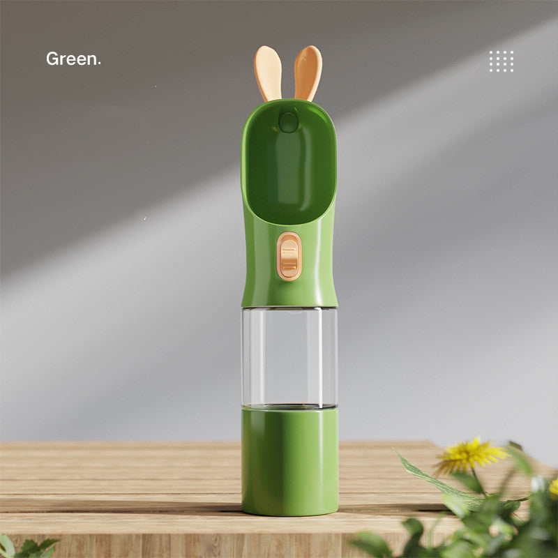 Pet Water Bottle Travel Bottle Pet Cat And Dog Water Bottle - 0 - CJ - Green - Water and food cup - CJGY151710202BY