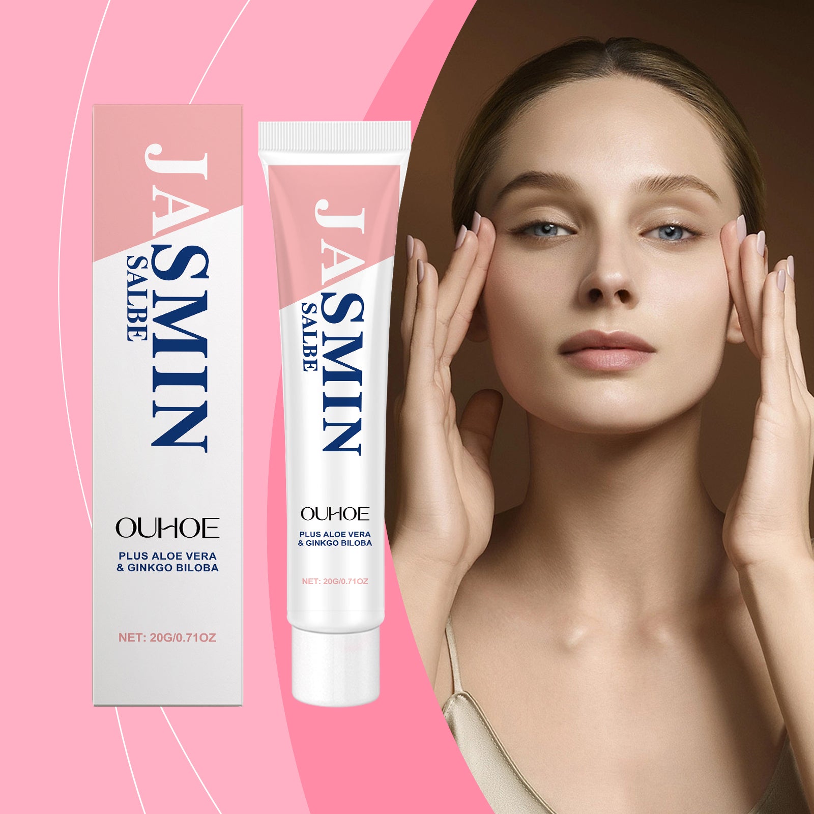OUHOE Jasmine Eye Cream, Moisturizes And Sooth The Eye Skin Hydrating And Moisturizing Daily Massage With Eye Cream - 5 - CJ