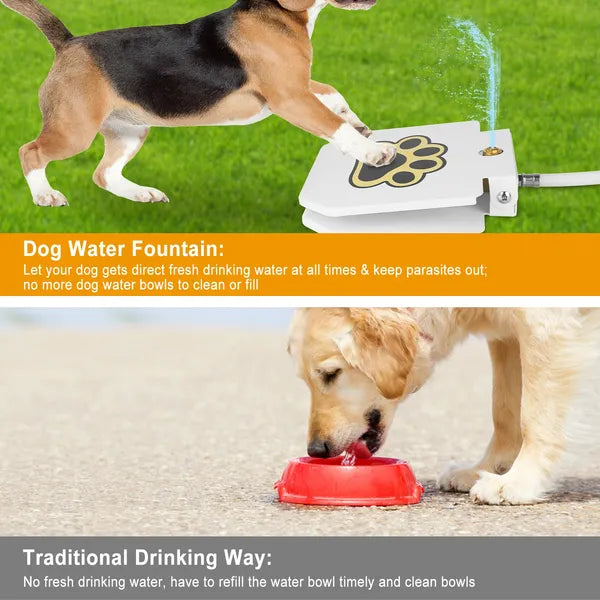 Dog Water Fountain Outdoor Dog Pet Water Dispenser Step - on Activated Sprinkler - 5 - CJ