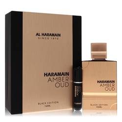 Al Haramain Amber Oud Black Gift Set By Al Haramain - Gift Set - 5 oz Eau De Parfum Spray + 0.34 oz Refillable Spray - Al Haramain