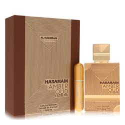 Al Haramain Amber Oud Gold Edition Extreme -- Gift Set - 3.4 Pure Perfume Spray + 0.34 oz Refillable Spray by Al Haramain