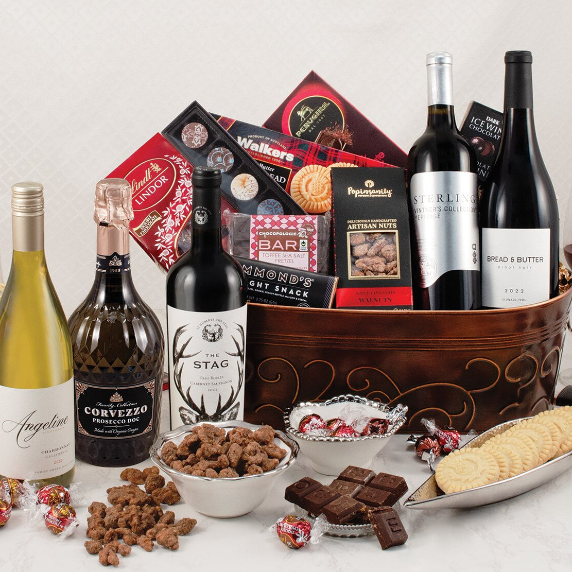 Luxury Vineyard Experience: Gourmet Wine Basket - GreatArrivals