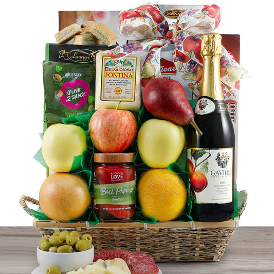 With Deepest Sympathy: Fruit & Snacks Gift Basket - GreatArrivals