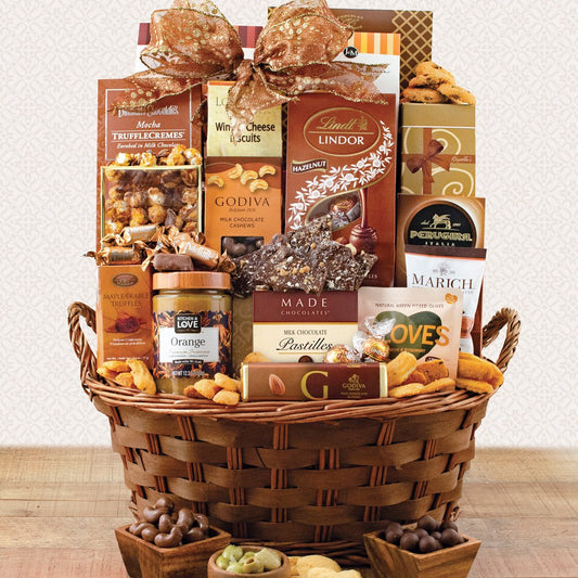 Golden Gourmet: Gourmet Gift Basket - GreatArrivals
