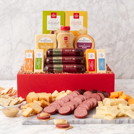 Party Favorites: Gourmet Cheese & Meat Gift Box - GreatArrivals