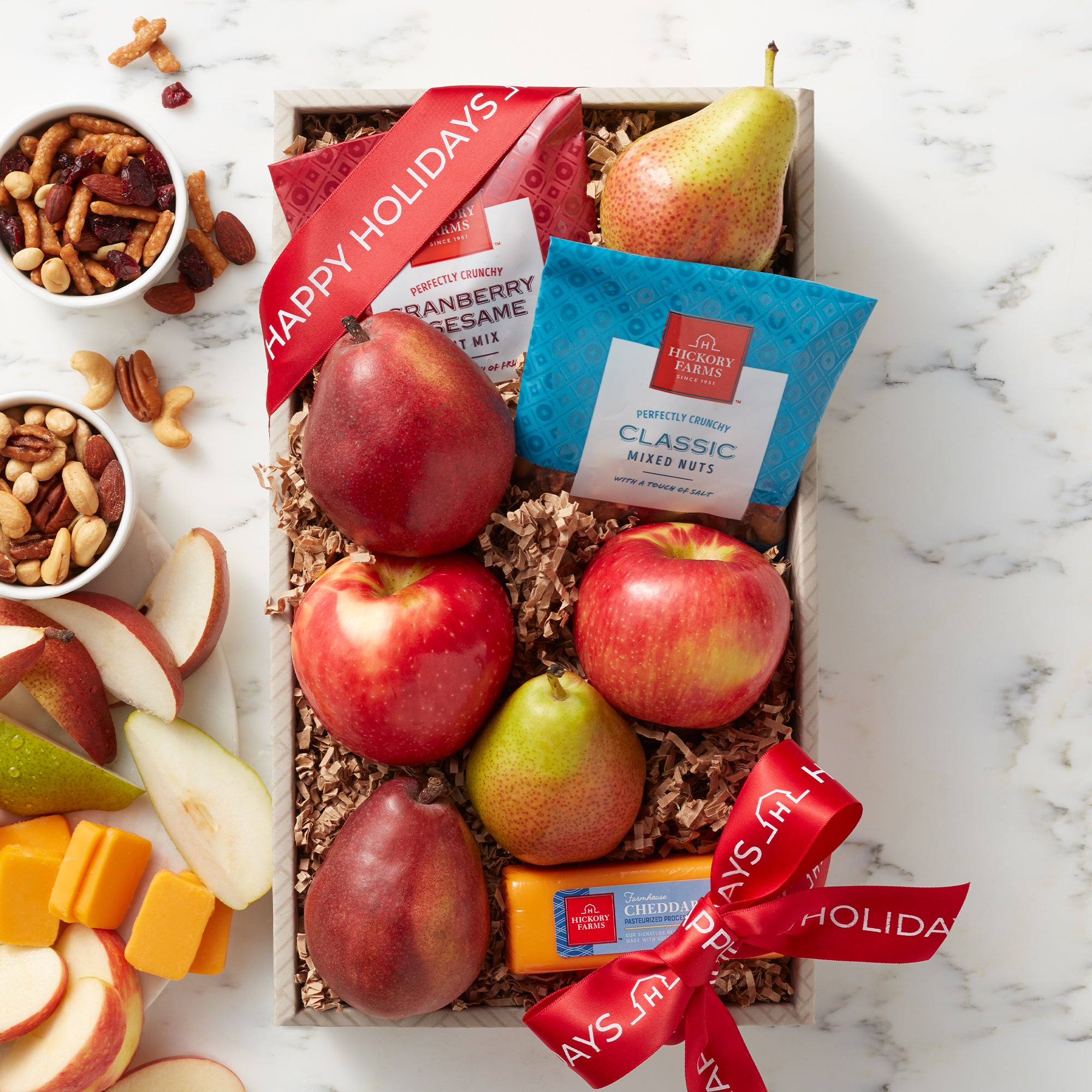 Healthy Holiday: Fruit & Cheese Gift Basket - GreatArrivals