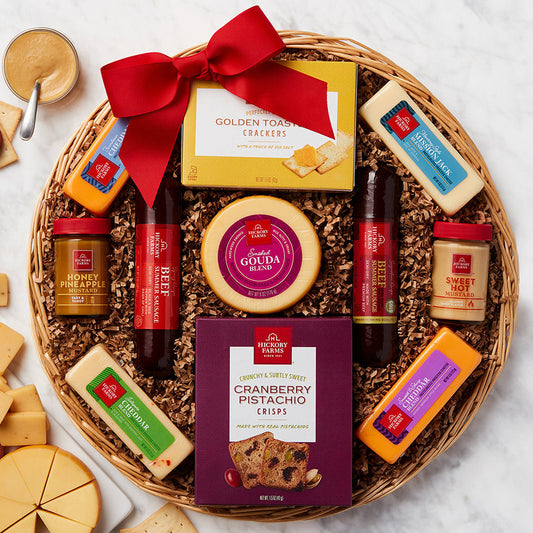 Savory Favorites: Meat & Cheese Gift Basket - GreatArrivals