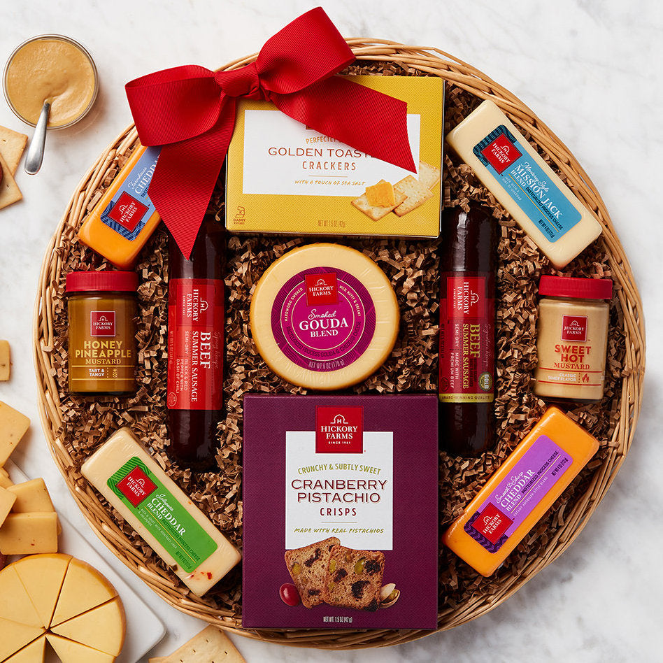 Savory Favorites: Meat & Cheese Gift Basket - GreatArrivals