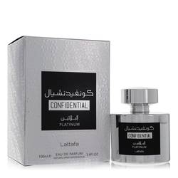 Lattafa Confidential Platinum Eau De Parfum Spray (Unisex) By Lattafa by Lattafa fragrance bottle