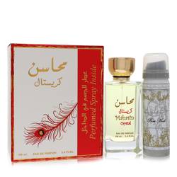 Lattafa Mahasin Crystal Eau De Parfum Spray with 1.7 oz Deodorant Spray By Lattafa - Eau De Parfum Spray with 1.7 oz Deodorant Spray - Lattafa