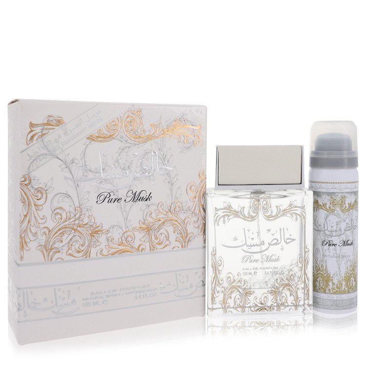Lattafaa Pure Khalis Musk by Lattafaa Eau De Parfum Spray Plus 1.7 Deodorant 3.4 oz