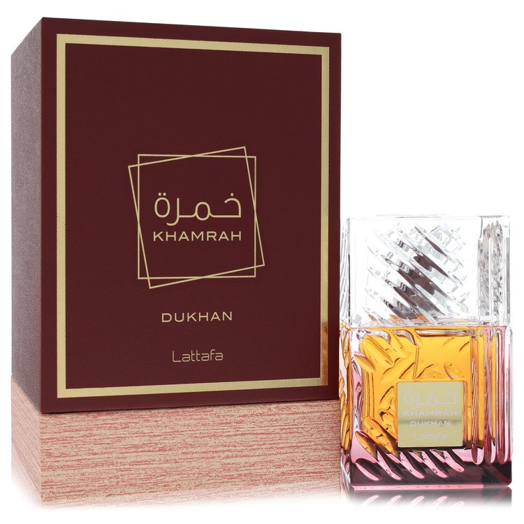 Lattafaa Khamrah Dukhan by Lattafaa Eau De Parfum Spray (Unisex) 3.4 oz