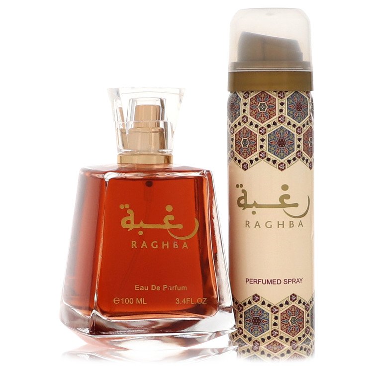 Lattafaa Raghba   by Lattafaa Eau De Parfum Spray Plus 1.7 Oz Deodorant Spray (Unboxed) 3.4 oz