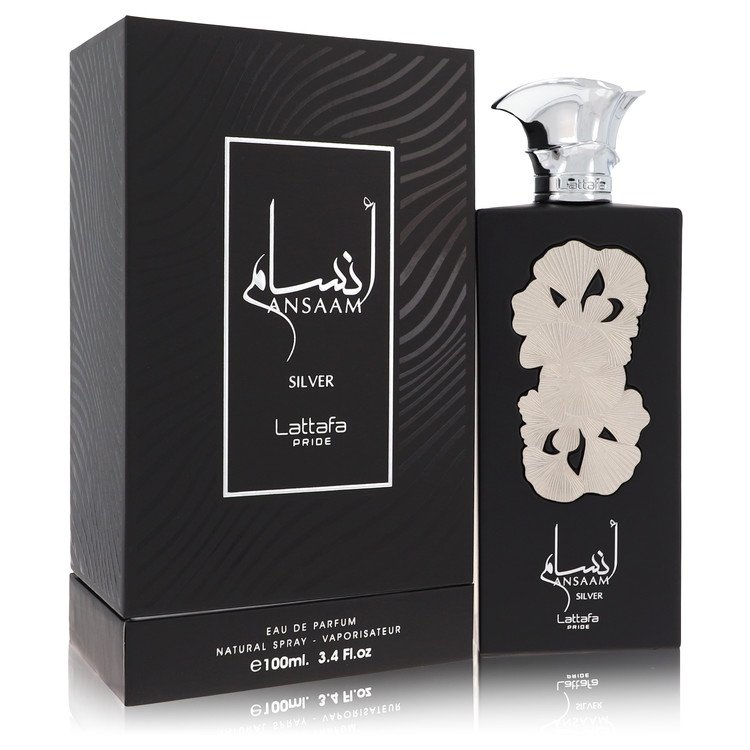 Lattafaa Pride Ansaam Silver by Lattafaa Eau De Parfum Spray (Unisex) 3.4 oz