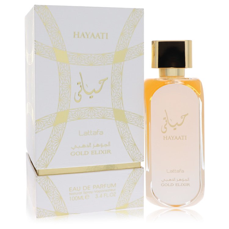Lattafaa Hayaati Gold Elixir by Lattafaa Eau De Parfum Spray (Unisex) 3.4 oz