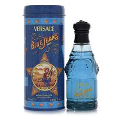 Blue Jeans Eau De Toilette Spray (New Packaging) By Versace by Versace fragrance bottle