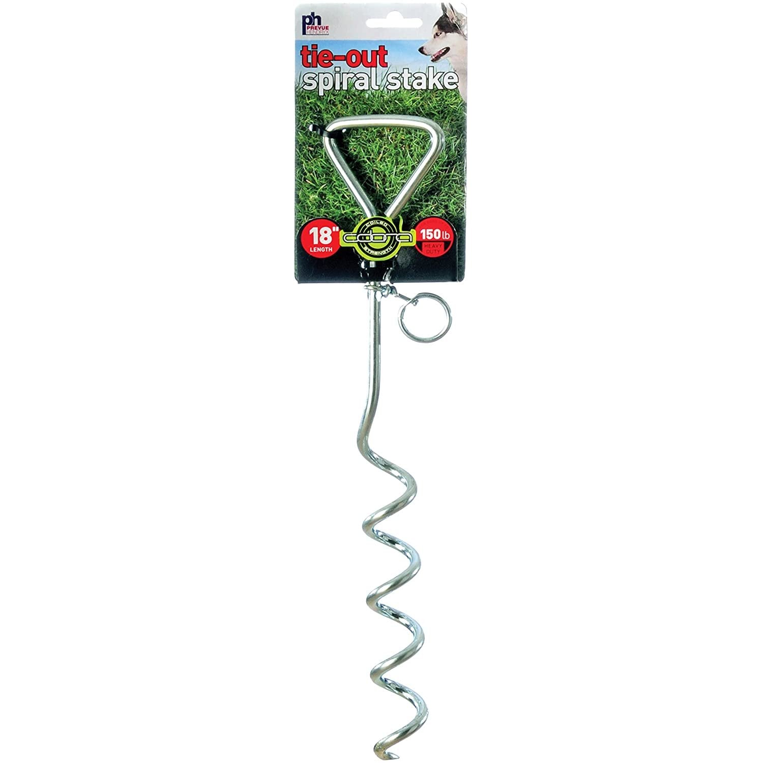 18 Inch Spiral Tie-Out Stake Heavy Duty