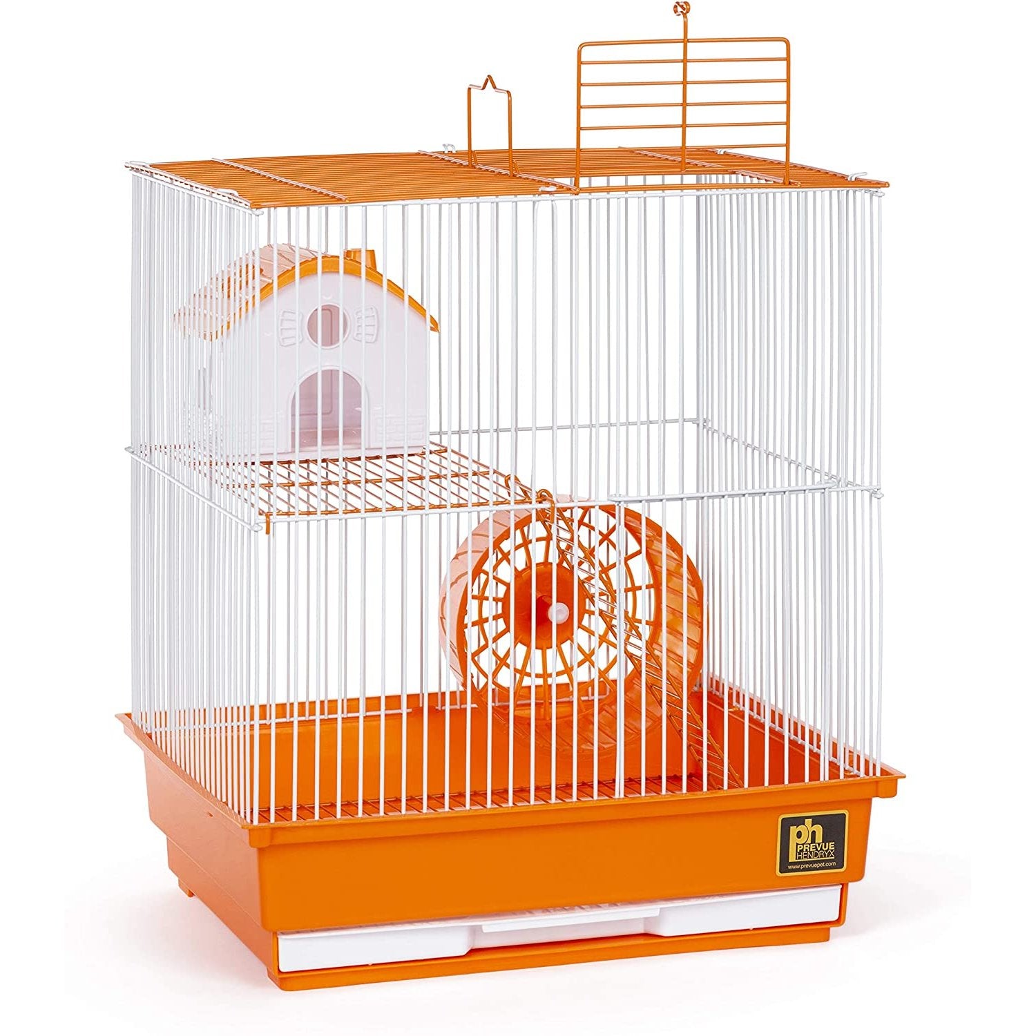 Two Story Hamster Cage - Orange