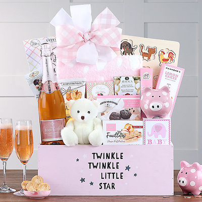 Ultimate Baby Sparkling: Baby Girl Gift Basket - GreatArrivals
