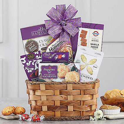 Purple Pleasures: Gourmet Delights Gift Basket - GreatArrivals