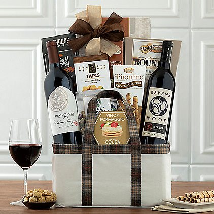 Franciscan Cabernet & Ravenswood Merlot: Wine Basket - GreatArrivals