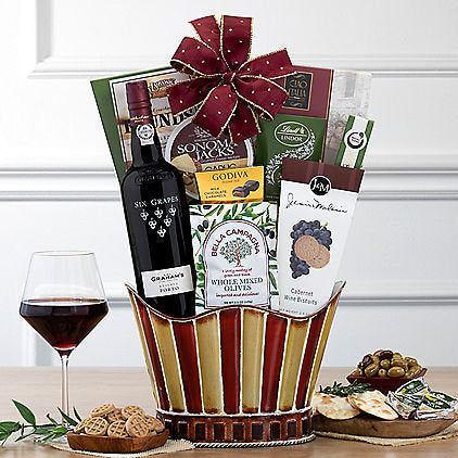 Graham's Six Grapes Port Wine: Holiday Gift Basket - GreatArrivals
