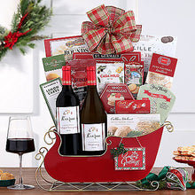 Kiarna Red & White Wine Sleigh: Wine Gift Basket - GreatArrivals