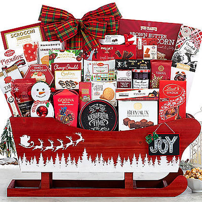Grand Holiday Sleigh: Gourmet Christmas Basket - GreatArrivals