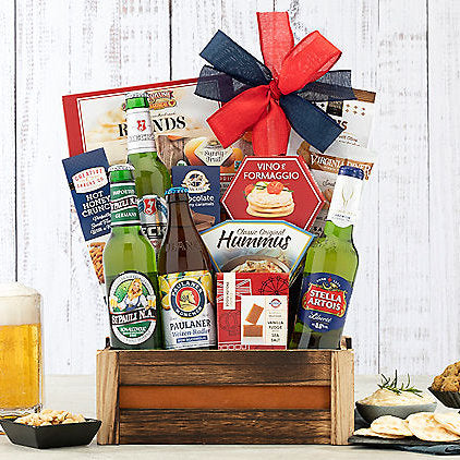Non - Alcoholic Premium Beer: Gourmet Snack Gift Basket - GreatArrivals