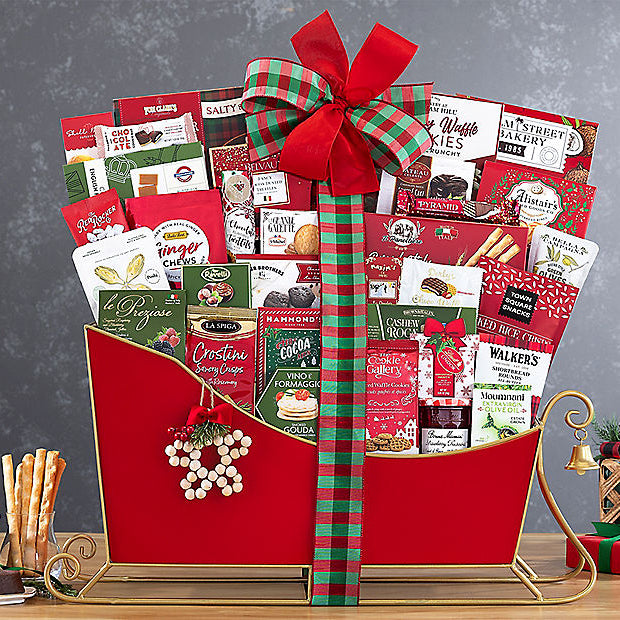 Sleigh Ride Extravaganza: Christmas Holiday Gift Basket - GreatArrivals