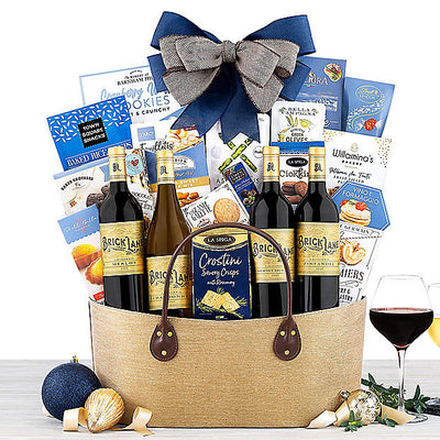 Brick Lane Red & White Quartet: Wine Gift Basket - GreatArrivals