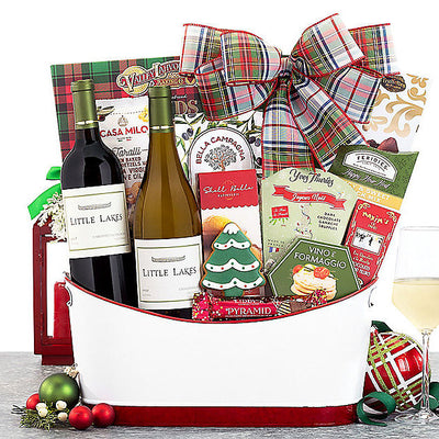 Vintners Path Holiday Tidings: Wine Gift Basket - GreatArrivals