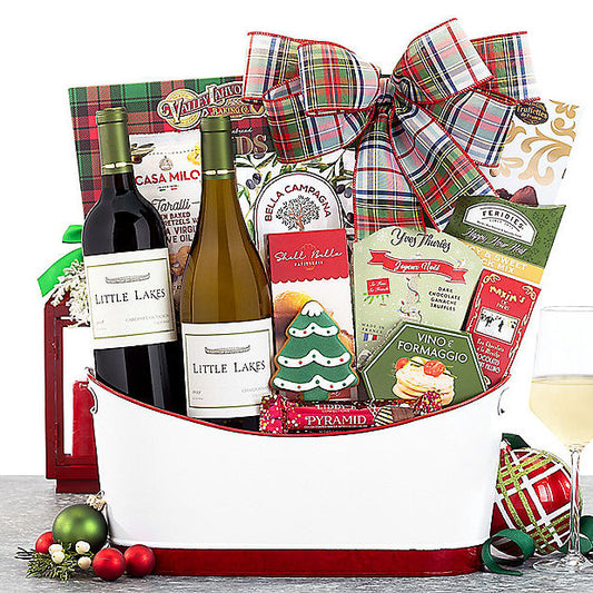 Vintners Path Holiday Tidings: Wine Gift Basket - GreatArrivals