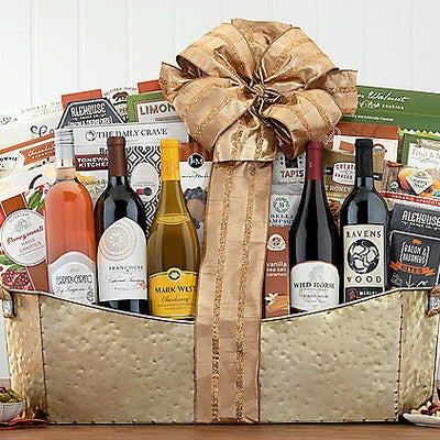 California Vineyards Wine Tasting: Gourmet Wine Gift Basket - GreatArrivals