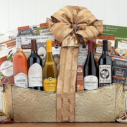 California Vineyards Wine Tasting: Gourmet Wine Gift Basket - GreatArrivals