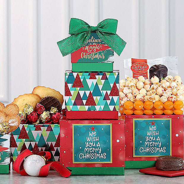 Believe in the Magic of Christmas: Holiday Gift Tower - GreatArrivals