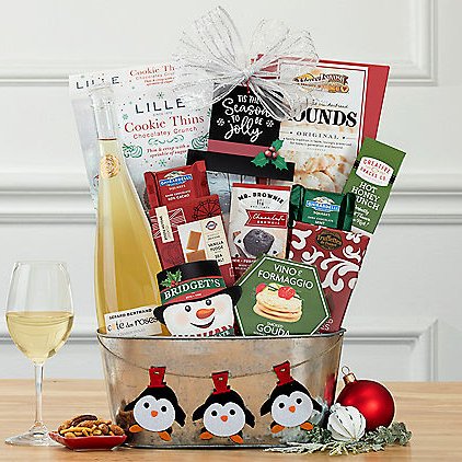 Cote des Roses Chardonnay: Gourmet Gift Basket