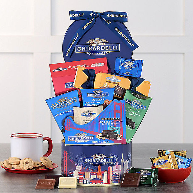Ghirardelli Favorites: Premium Chocolate Basket - GreatArrivals
