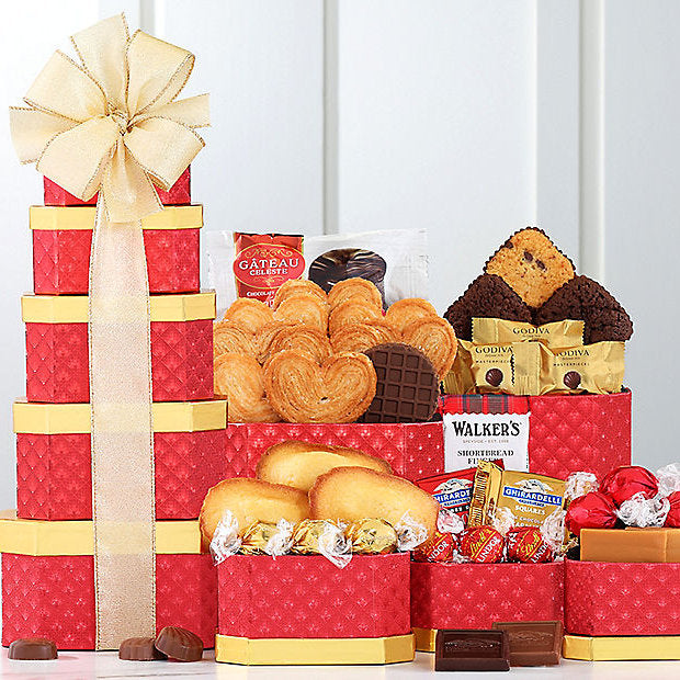 Deluxe Chocolate & Sweets: Gourmet Gift Tower - GreatArrivals