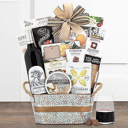 Silver Oak Cabernet Sauvignon: Premium Wine Gift Basket - GreatArrivals