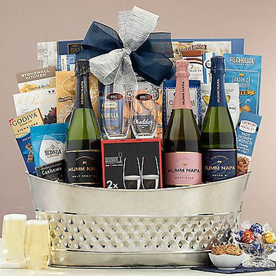 Mumm Napa Sparkling Trio: Champagne Gift Basket - GreatArrivals