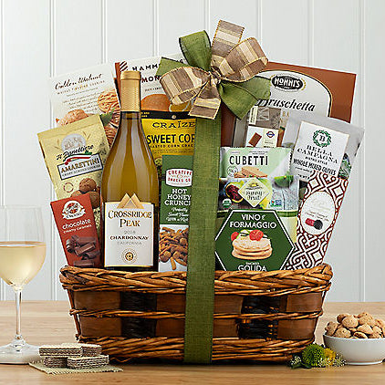 Crossridge Peak Chardonnay: Wine Gift Basket old - GreatArrivals