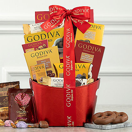 Godiva Lovers: Premium Chocolate Basket - GreatArrivals