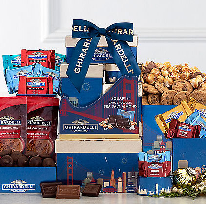 Ghirardelli Bliss: Premium Chocolate Gift Tower - GreatArrivals