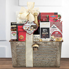 Grand Gourmet: Sparkling Cider Gift Basket - GreatArrivals
