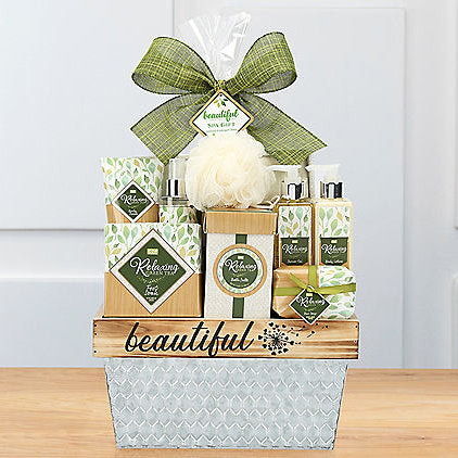 Cru De Provence Green Tea: Spa Gift Basket - GreatArrivals