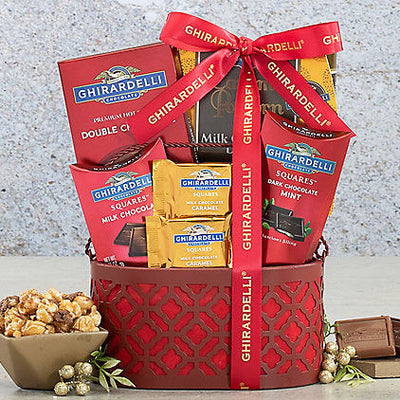 Ghirardelli Treasures: Premium Chocolate Gift Basket - GreatArrivals
