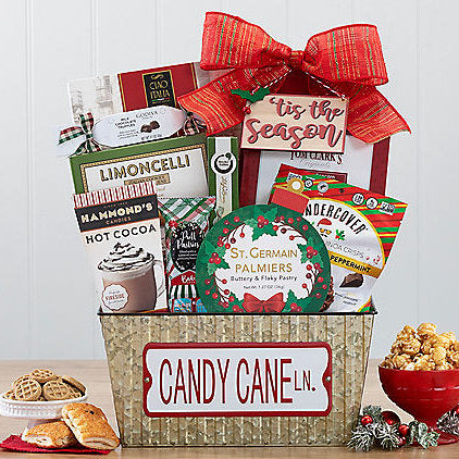 Candy Cane Lane: Christmas Gift Basket - GreatArrivals