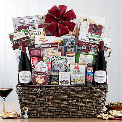 Wild Horse Winery Red Duet: Premium Wine Gift Basket - GreatArrivals